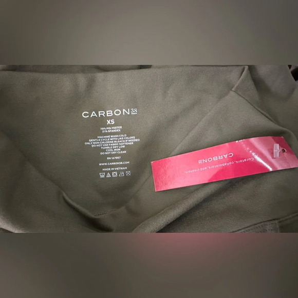 NWT Carbon38 Utility Cargo Green High Rise Full Length Leggings Size XS - Picture 8 of 11